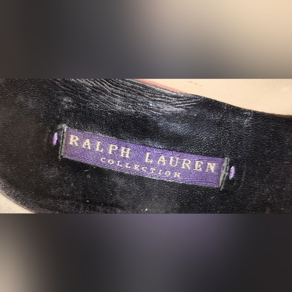 RALPH LAUREN PURPLE LABEL BLACK SUEDE HEELS - Picture 2 of 8